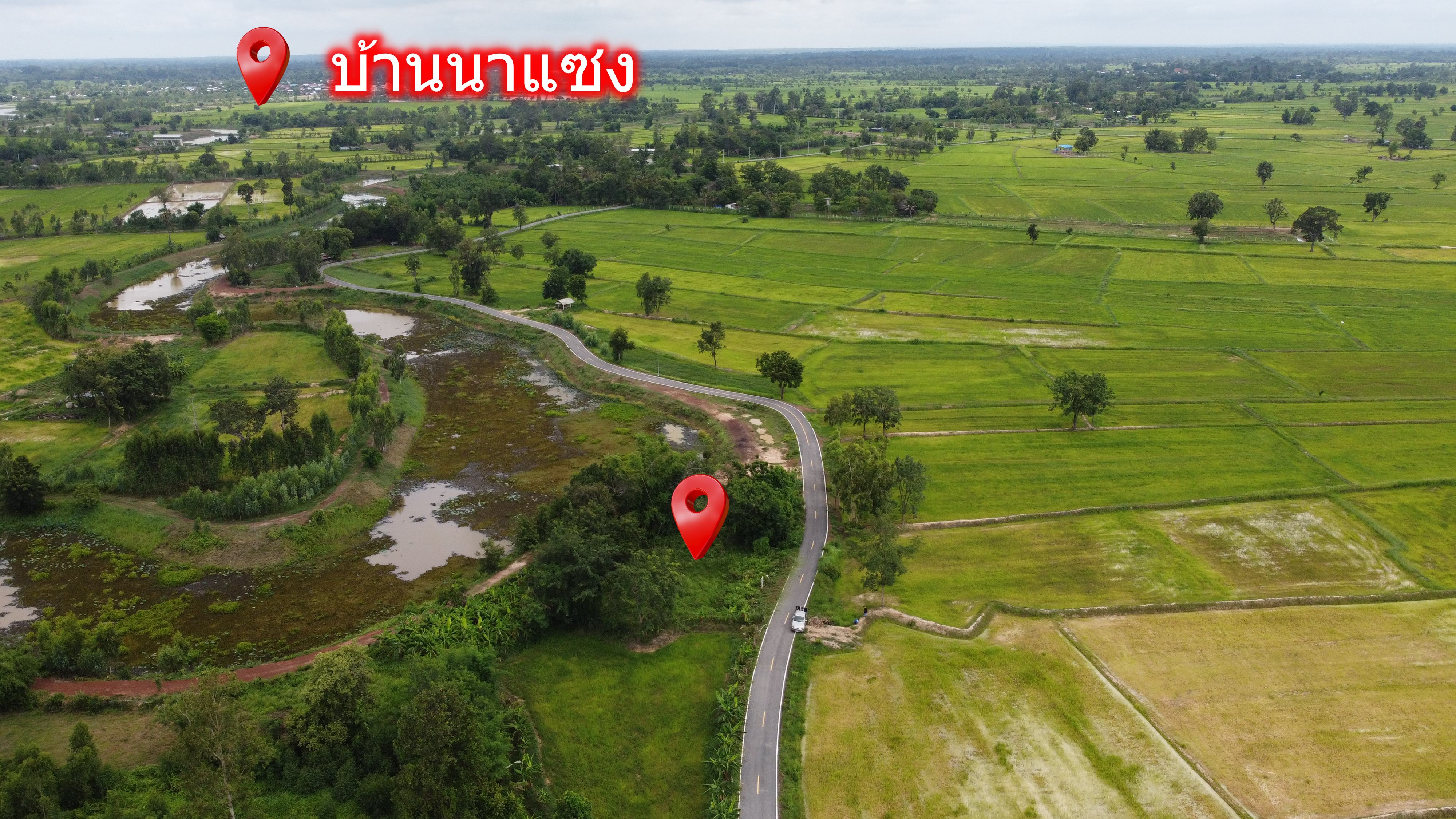 ขายที่ดิน ติดลำห้วย ด้านหน้าติดถนนลาดยาง วิวร้อยล้าน