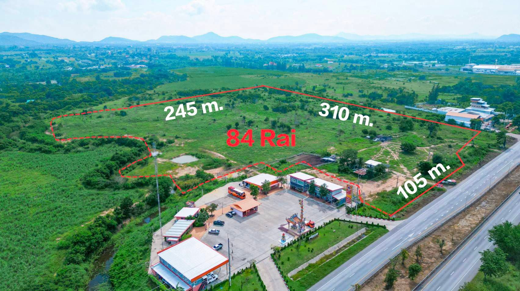 ที่ดินแปลงใหญ่ 84 ไร่ ติดถนนเพชรเกษมแนวใหม่ (บายพาส) หัวหิน