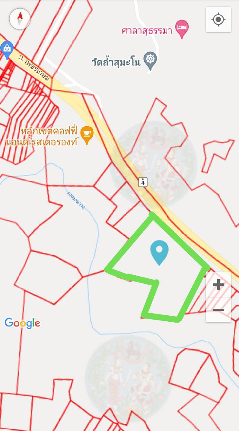 ที่ดินเปล่า ติดถนน เพชรเกษม พัทลุง 25-1-70.4 ไร่