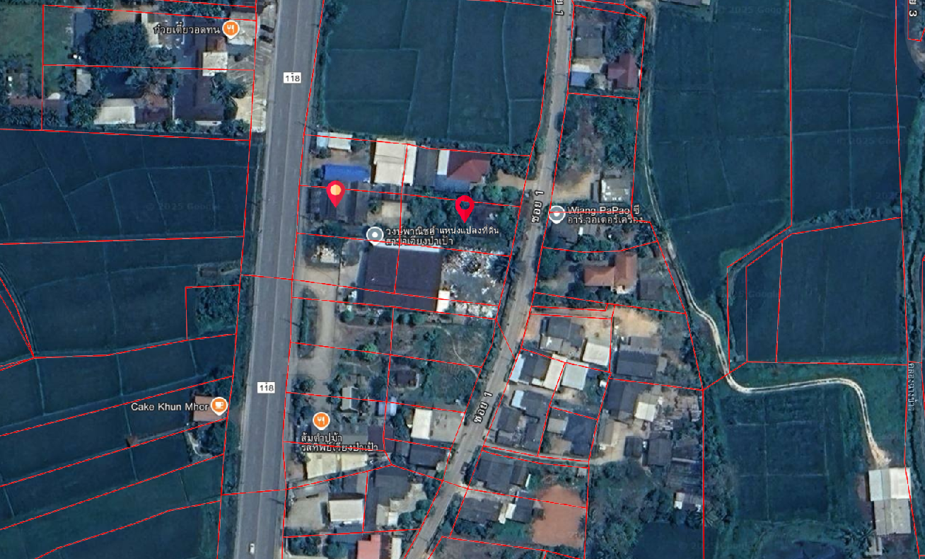 ขายที่ดินเชียงราย อำเภอเวียงป่าเป้า ที่ดินแปลงสวย ติดถนน 2 ด้าน ใกล้ชุมชน เหมาะลงทุนต่อมาก 1-0-26 ไร่.