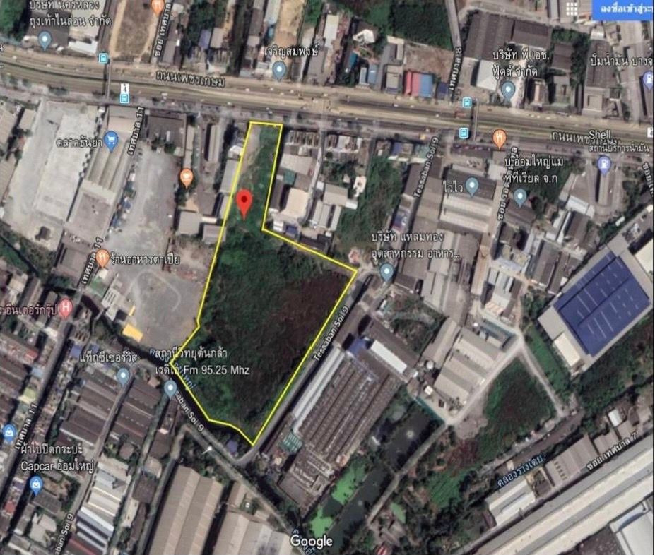 ขายที่ดินติดถนนเพชรเกษมขาออก อ้อมใหญ่ 22-3-16 ไร่ ผังสีม่วง ทำเล