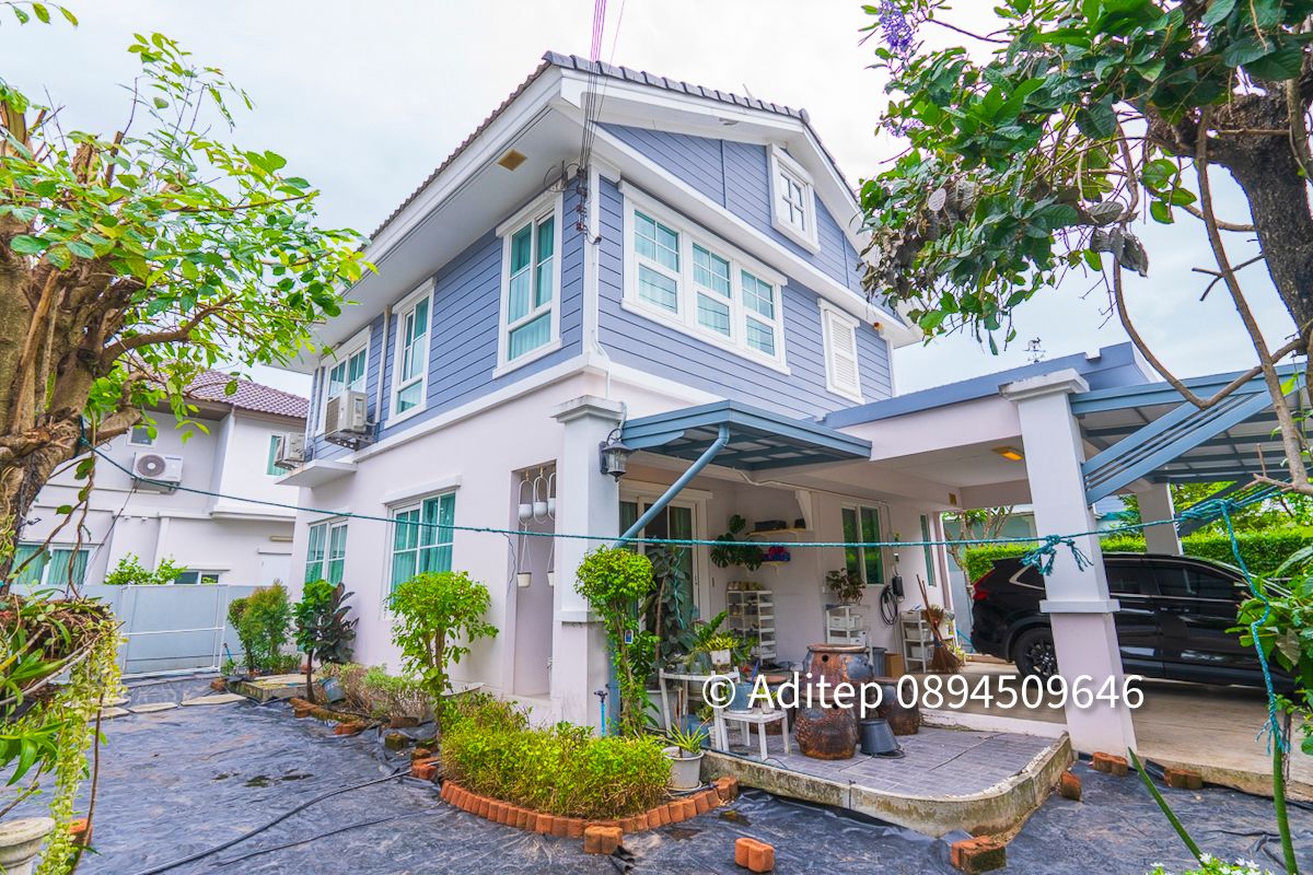 ขายบ้านเดี่ยว 60 ตรว. พฤกษ์ลดา วงแหวน–หทัยราษฎร์ 3 ห้องนอน 3 ห้องน้ำ หน้าบ้านติดสวนไม่ชนใคร มีห้องนอนชั้นล่าง เหมาะผู้สูงอายุ