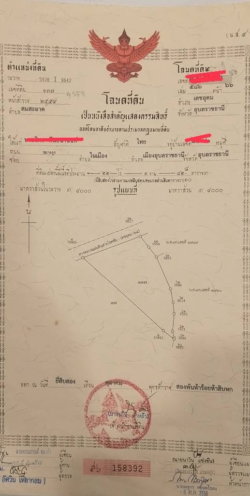 ด่วนขายที่ดินเปล่า ใกล้กับนิคมอุตสาหกรรม AEC อุบลราชธานี 